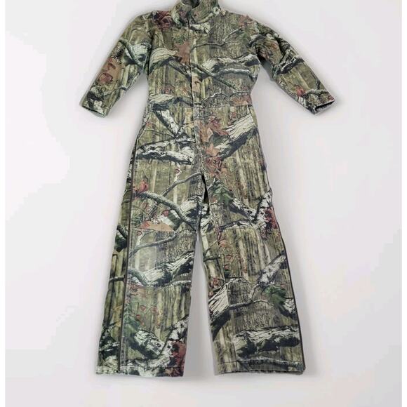 Cabelas Coveralls Kids Youth Medium Brown Camo Break Up Infinity Zip Insulated - Picture 1 of 13